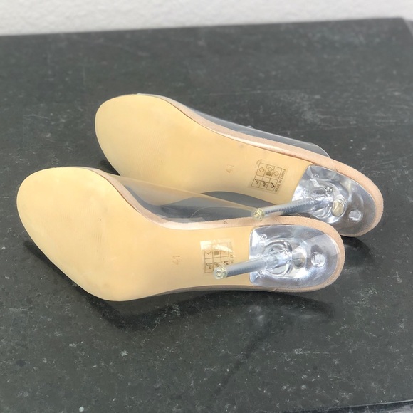 🆕FEMME Lucite Bride Cinderella Mule Stilettos - Picture 7 of 7